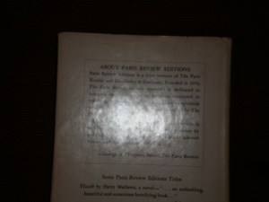 George Plimpton's note about Paris Review Editions.