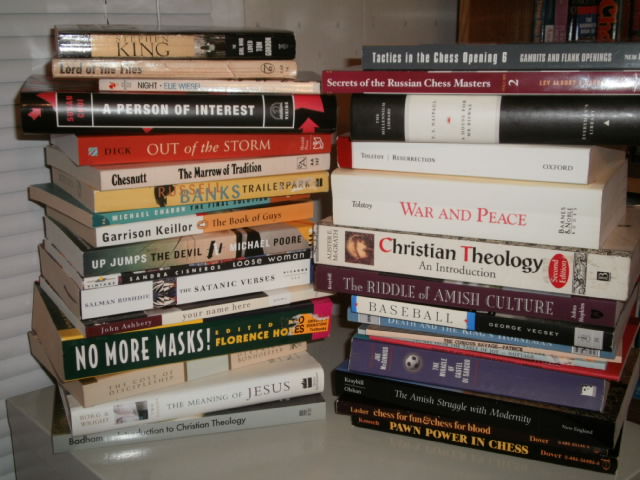 The books that I am removing from my library.