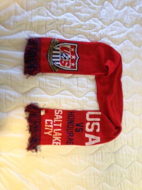 The other side of the commemorative scarf.