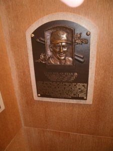 Nolan Ryan's plaque. Seven no-hitters! Unbelievable.