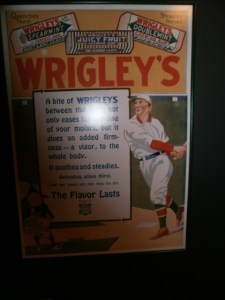 An old Wrigley's gum ad. Who knew that chewing Wrigley's "gives an added firmness--a vigor, to the whole body"? 
